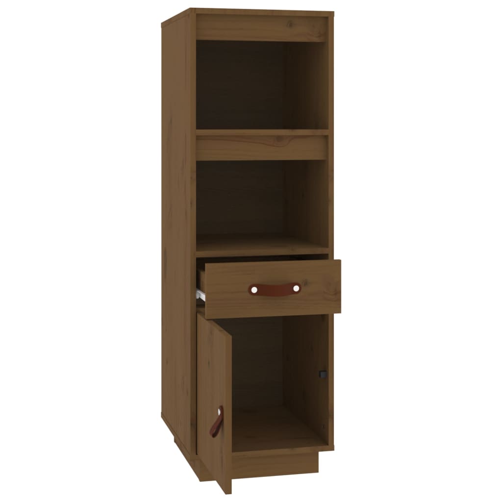 vidaXL Ντουλάπι Ψηλό Καφέ Μέλι 34x40x108,5 εκ. από Μασίφ Ξύλο Πεύκου