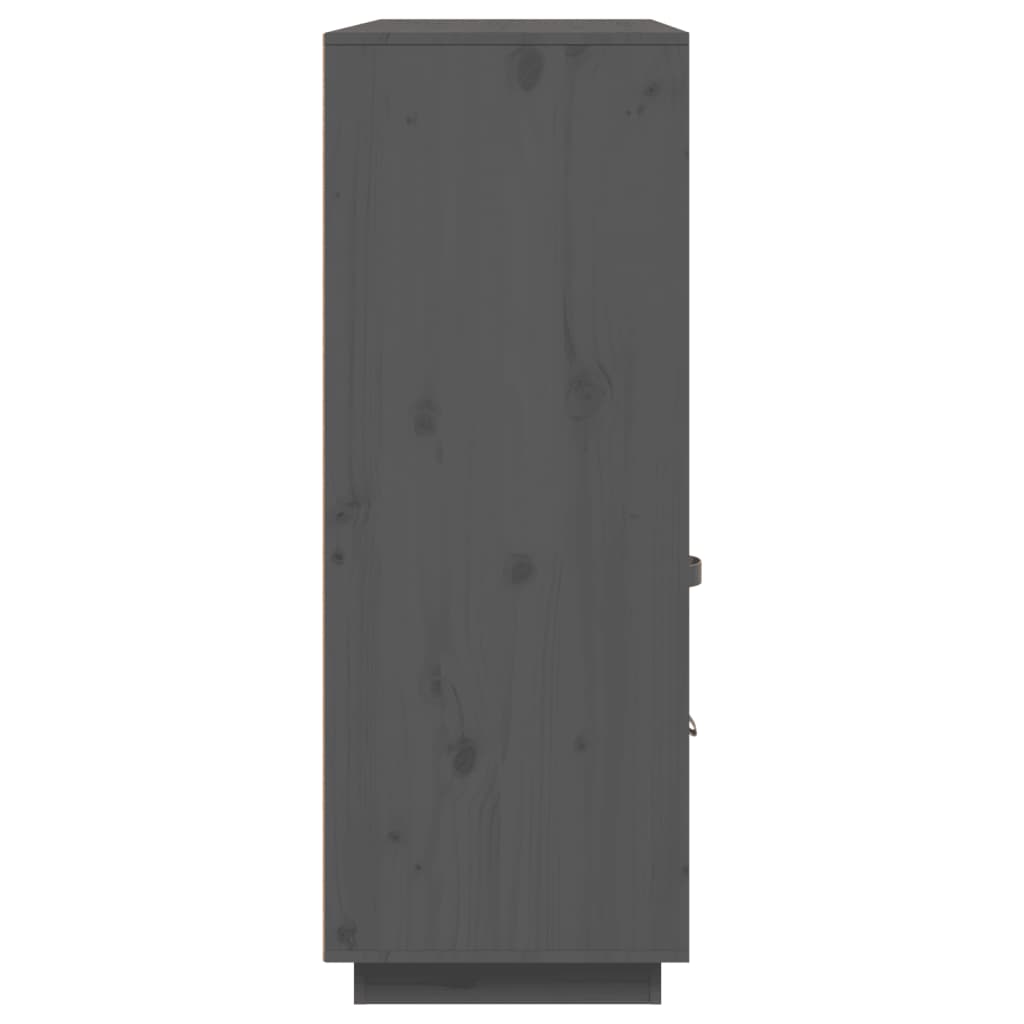 vidaXL Ντουλάπι Γκρι 100 x 40 x 108,5 εκ. από Μασίφ Ξύλο Πεύκου
