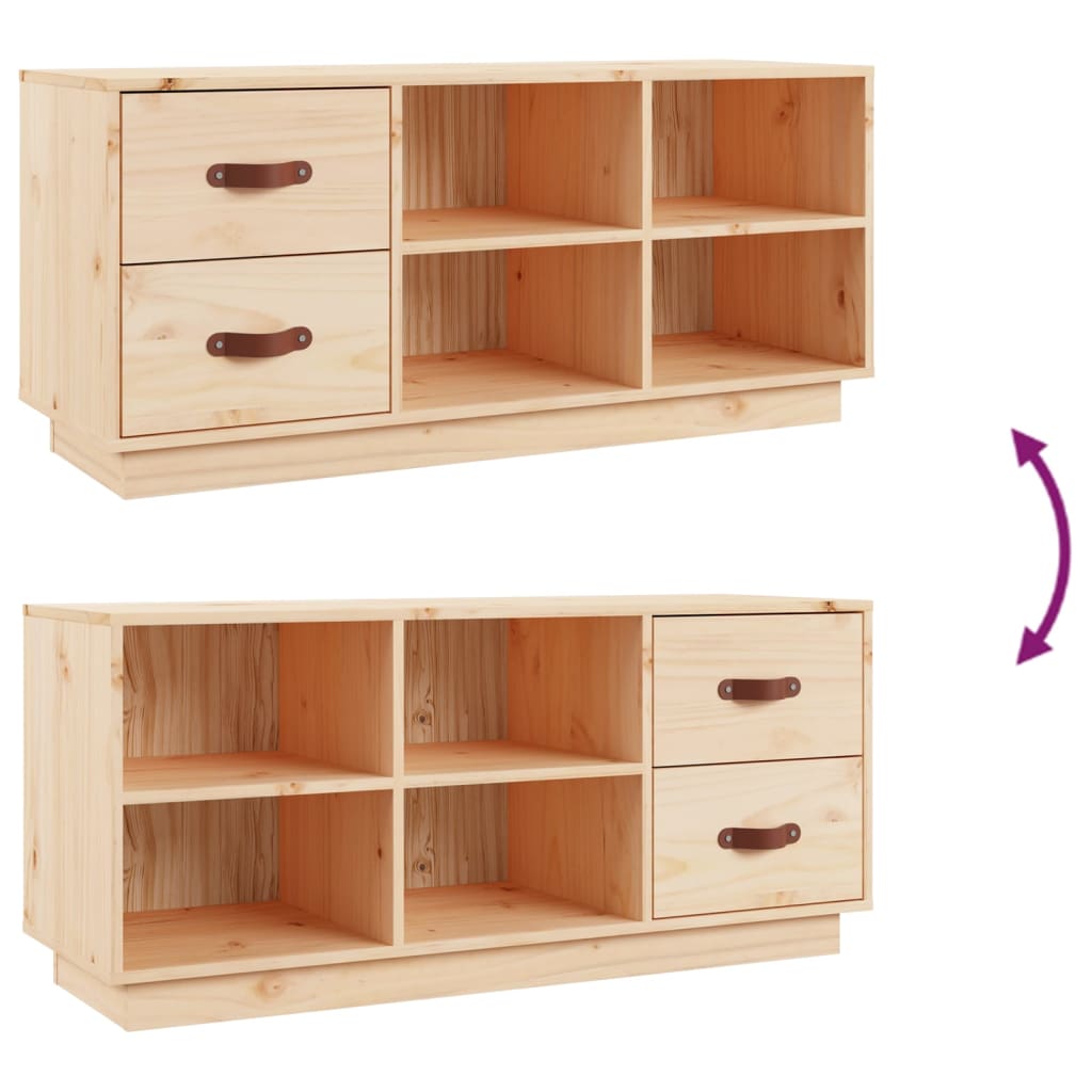 vidaXL Παπουτσοθήκη 100x34x45 εκ. από Μασίφ Ξύλο Πεύκου