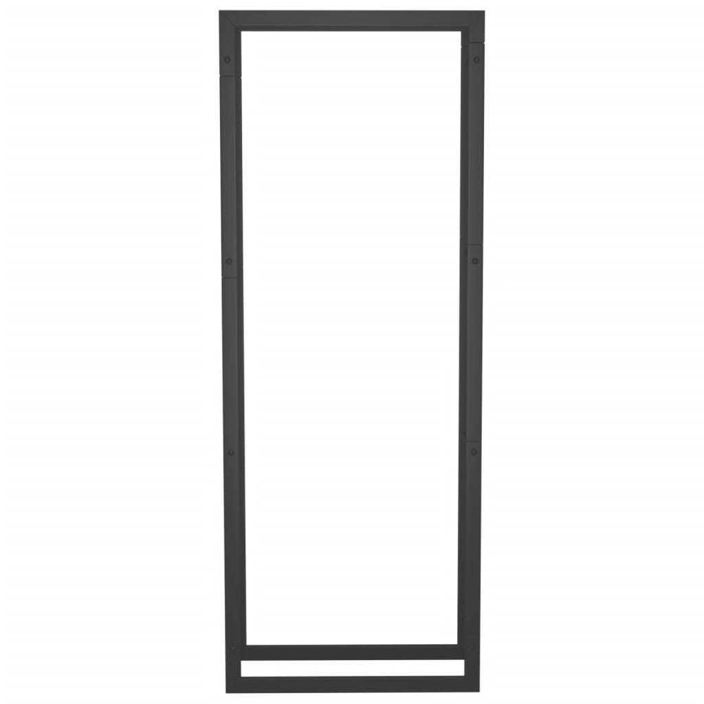 vidaXL Ραφιέρα Καυσόξυλων Ματ Μαύρο 50x28x132 εκ. Ατσάλι