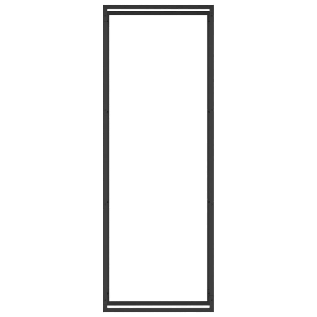 vidaXL Ράφι Ξύλων Μαύρη Ματ 80x28x222 εκ. Ατσάλινο