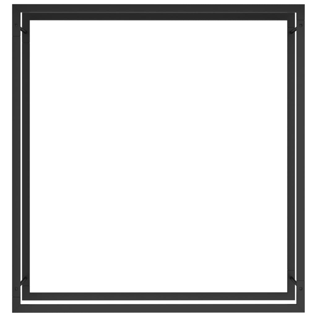 vidaXL Ραφιέρα Καυσόξυλων Ματ Μαύρο 110x28x116 εκ. Ατσάλι