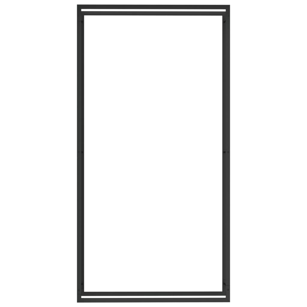 vidaXL Ραφιέρα Καυσόξυλων Ματ Μαύρο 110x28x214 εκ. Ατσάλι