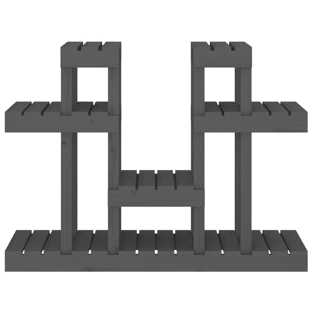 vidaXL Βάση Γλάστρας Γκρι 104,5x25x77,5 εκ. από Μασίφ Ξύλο Πεύκου