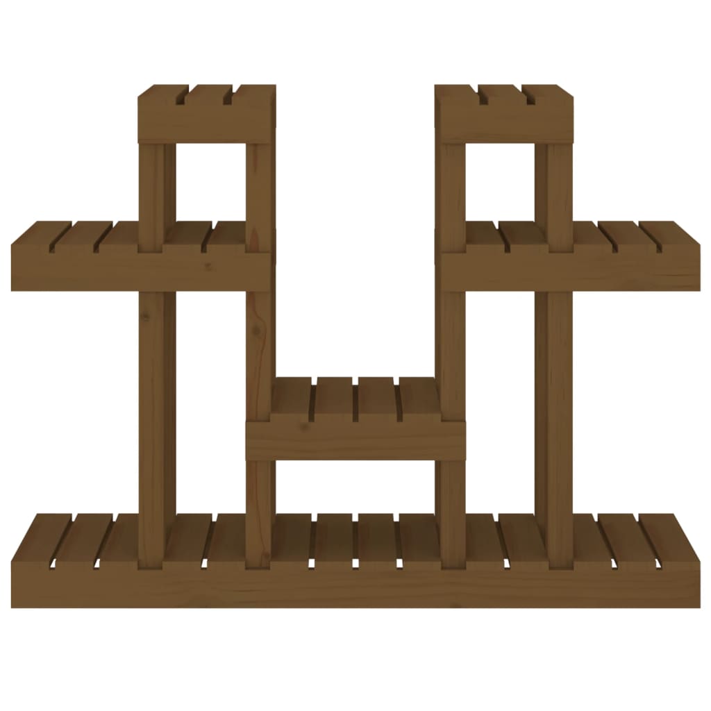 vidaXL Βάση Γλάστρας Καφέ Μελί 104,5x25x77,5 εκ. από Μασίφ Ξύλο Πεύκου