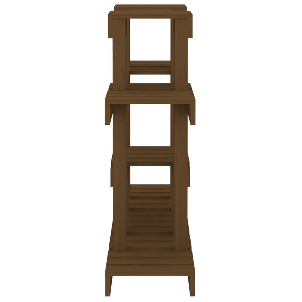 vidaXL Βάση Γλάστρας Καφέ Μελί 104,5x25x77,5 εκ. από Μασίφ Ξύλο Πεύκου