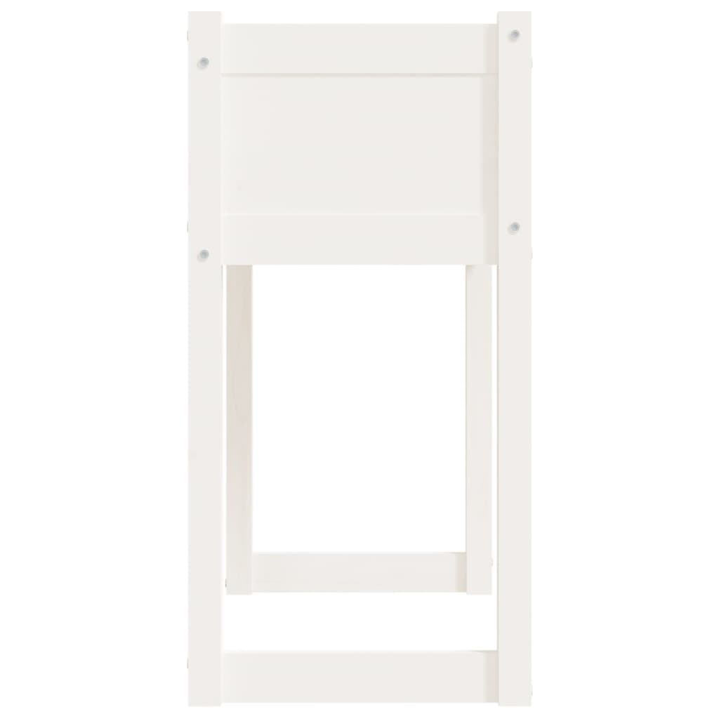 vidaXL Ζαρντινιέρα Λευκή 78x40x81 εκ. από Μασίφ Ξύλο Πεύκου