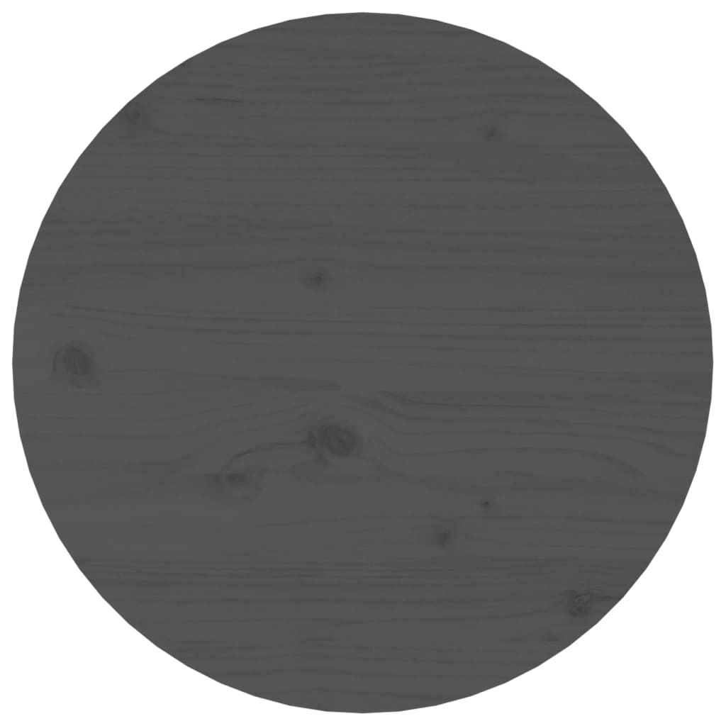 vidaXL Τραπεζάκι Σαλονιού Γκρι Ø 45x40 εκ. από Μασίφ Ξύλο Πεύκου