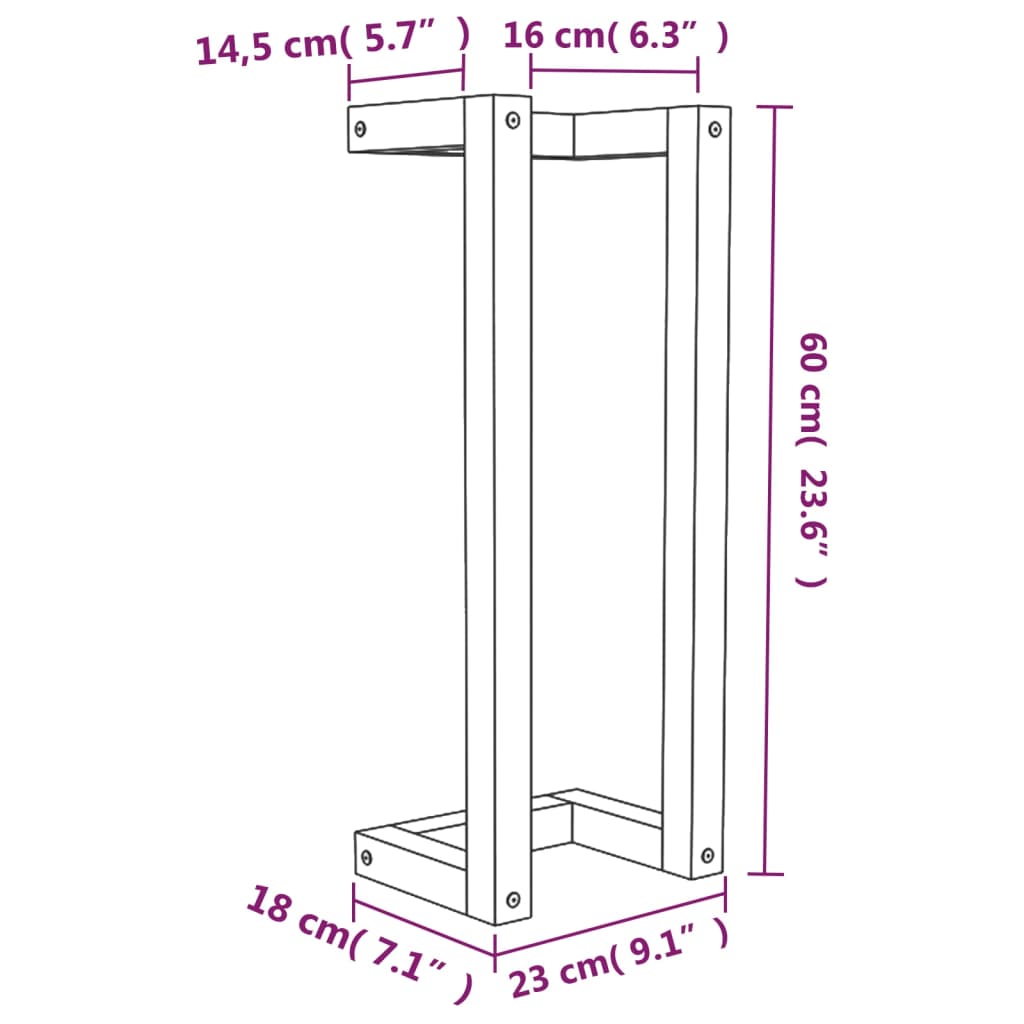 vidaXL Πετσετοκρεμάστρα Λευκή 23x18x60 εκ. από Μασίφ Ξύλο Πεύκου