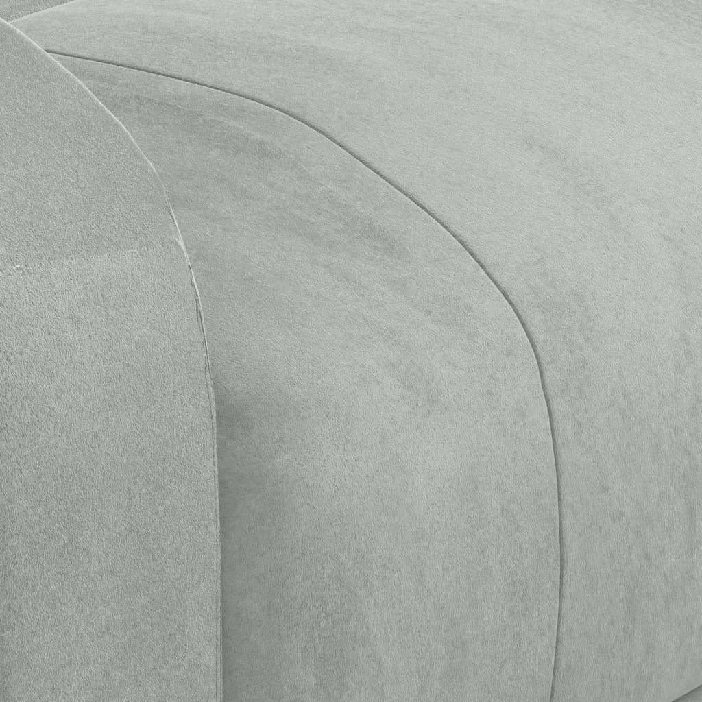 vidaXL Πολυθρόνα Μασάζ με Ανύψωση Ανοιχτό Γκρι Βελούδινη