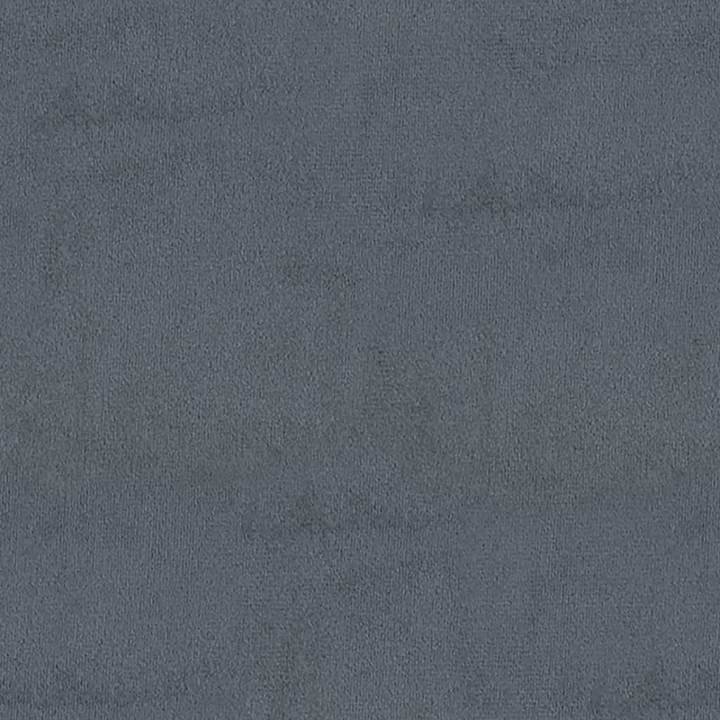 vidaXL Πάγκος Σκούρο Γκρι 110 x 40 x 70 εκ. Βελούδινος