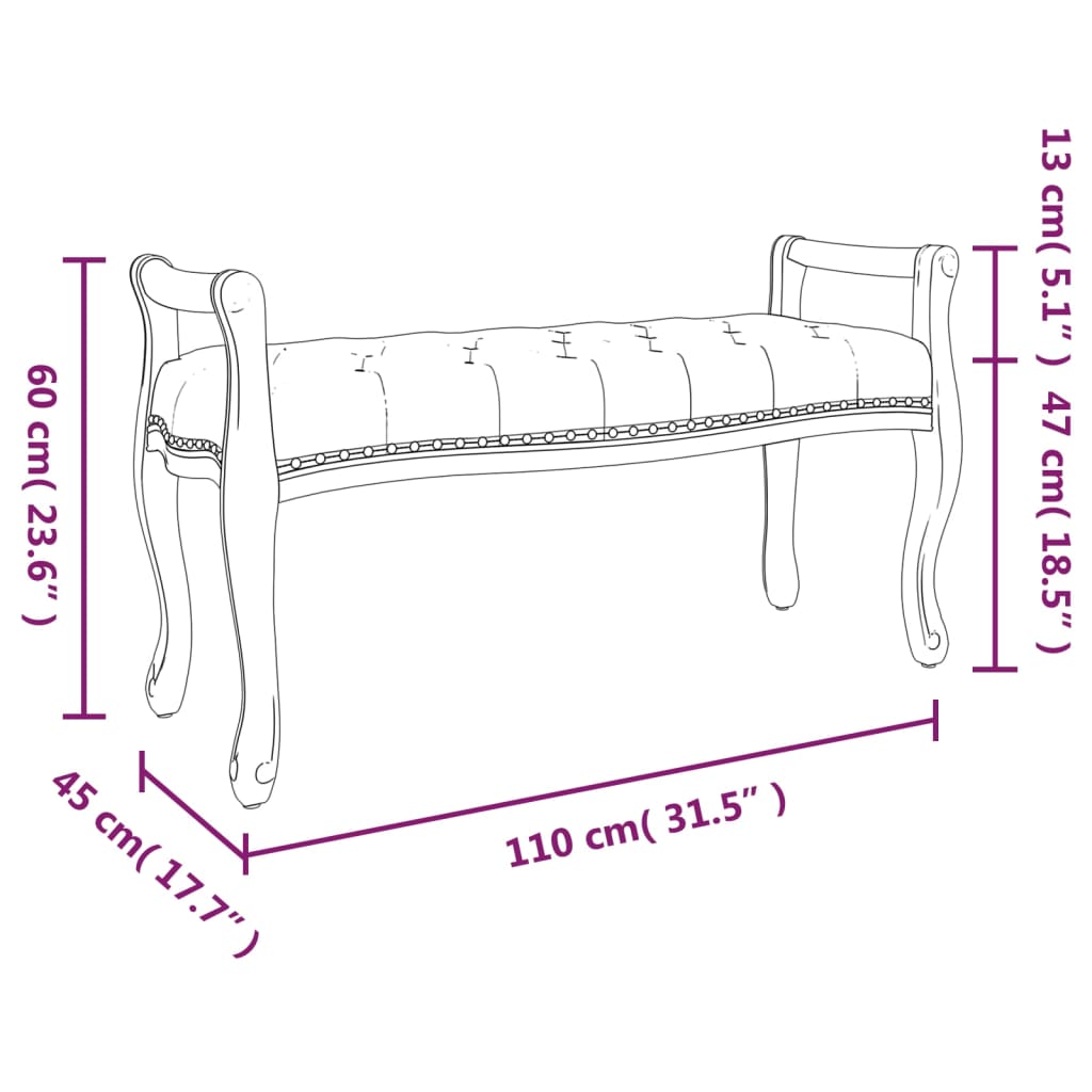 vidaXL Πάγκος 110 x 45 x 60 εκ. Λινός