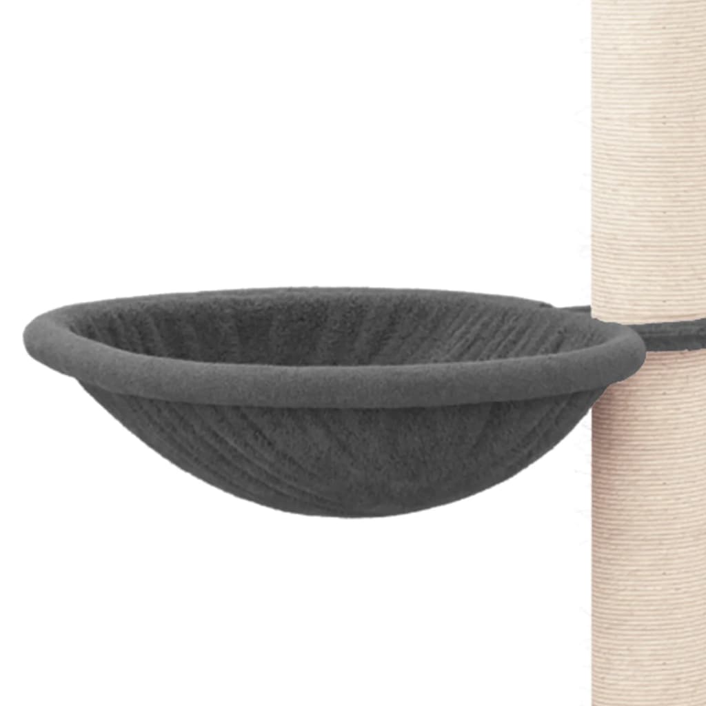 vidaXL Γατόδεντρο Σκούρο Γκρι 94,5 εκ. με Στύλους Ξυσίματος από Σιζάλ