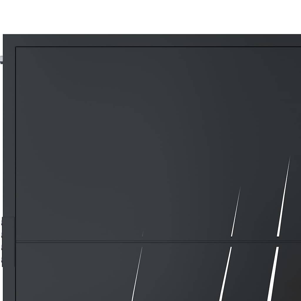 vidaXL Πόρτα Κήπου Ανθρακί 100x150 εκ. Σχέδιο Χαλυβδόφυλλου
