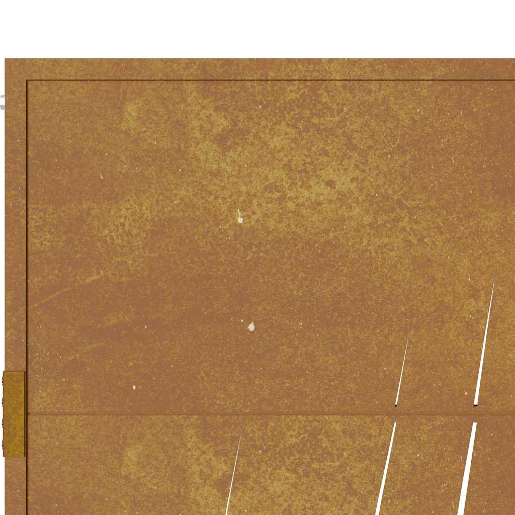vidaXL Πόρτα Κήπου με Σχέδιο Χόρτου από Ατσάλι Corten 100x125 εκ.