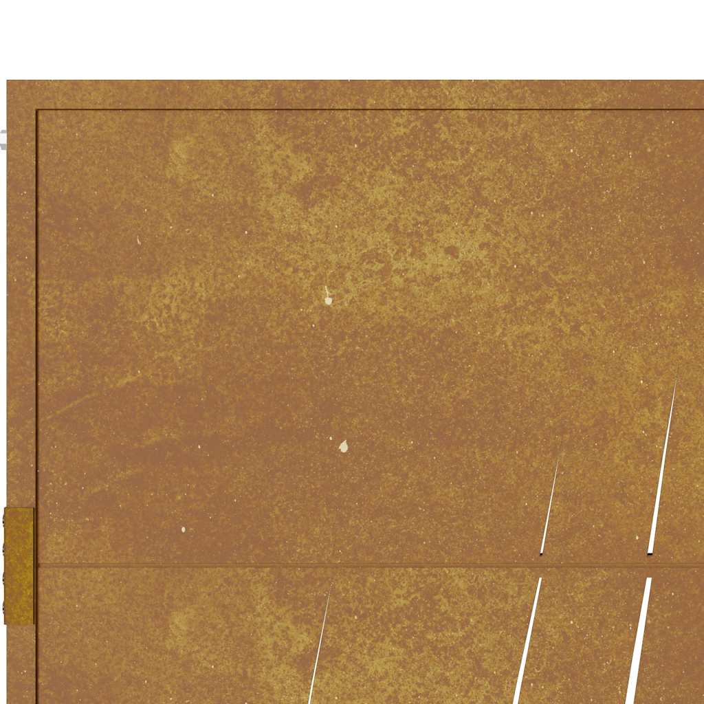 vidaXL Πόρτα Κήπου με Σχέδιο Χόρτου από Ατσάλι Corten 100 x 175 εκ.