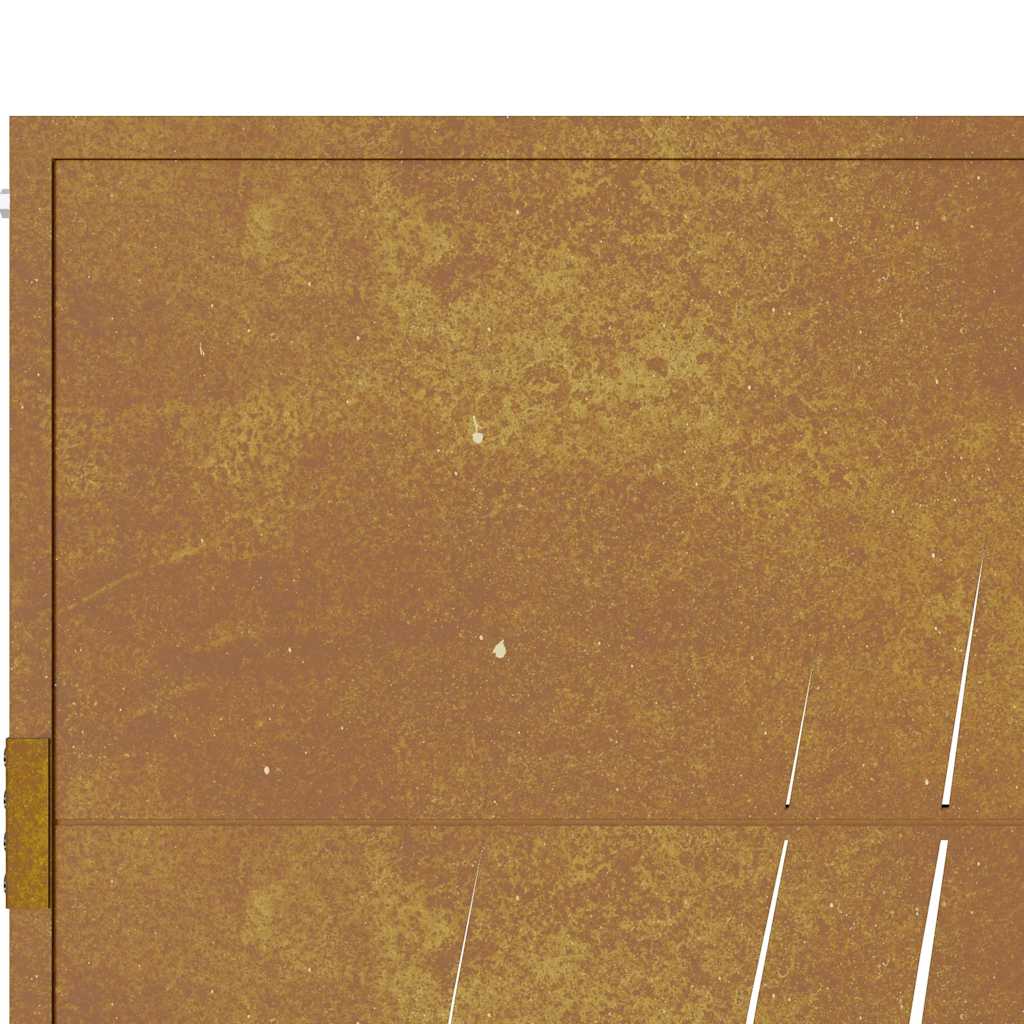 vidaXL Πόρτα Κήπου με Σχέδιο Χόρτου από Ατσάλι Corten 100 x 200 εκ.