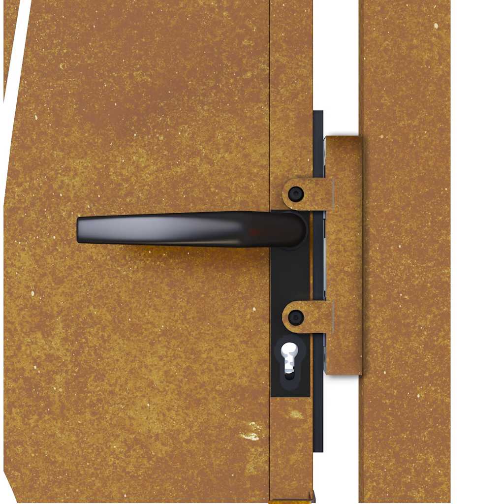 vidaXL Πόρτα Κήπου με Σχέδιο Χόρτου από Ατσάλι Corten 100 x 200 εκ.