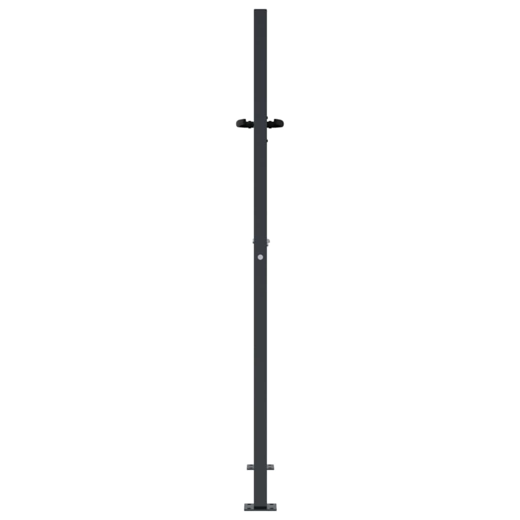 vidaXL Πόρτα Κήπου Ανθρακί 100x125 εκ. Σχέδιο Ατσάλινου Μπαμπού