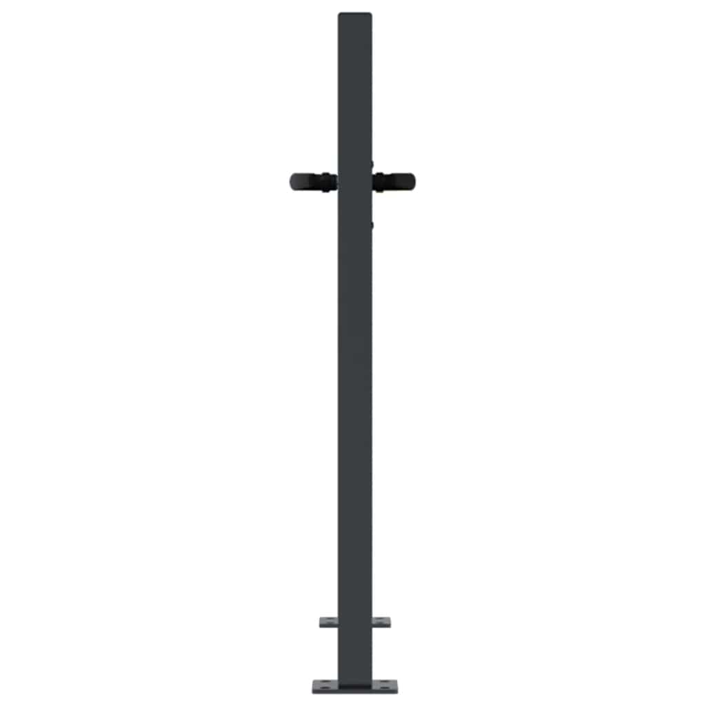 vidaXL Πόρτα Κήπου Ανθρακί Τετράγωνη 100x75 εκ. από Ατσάλι