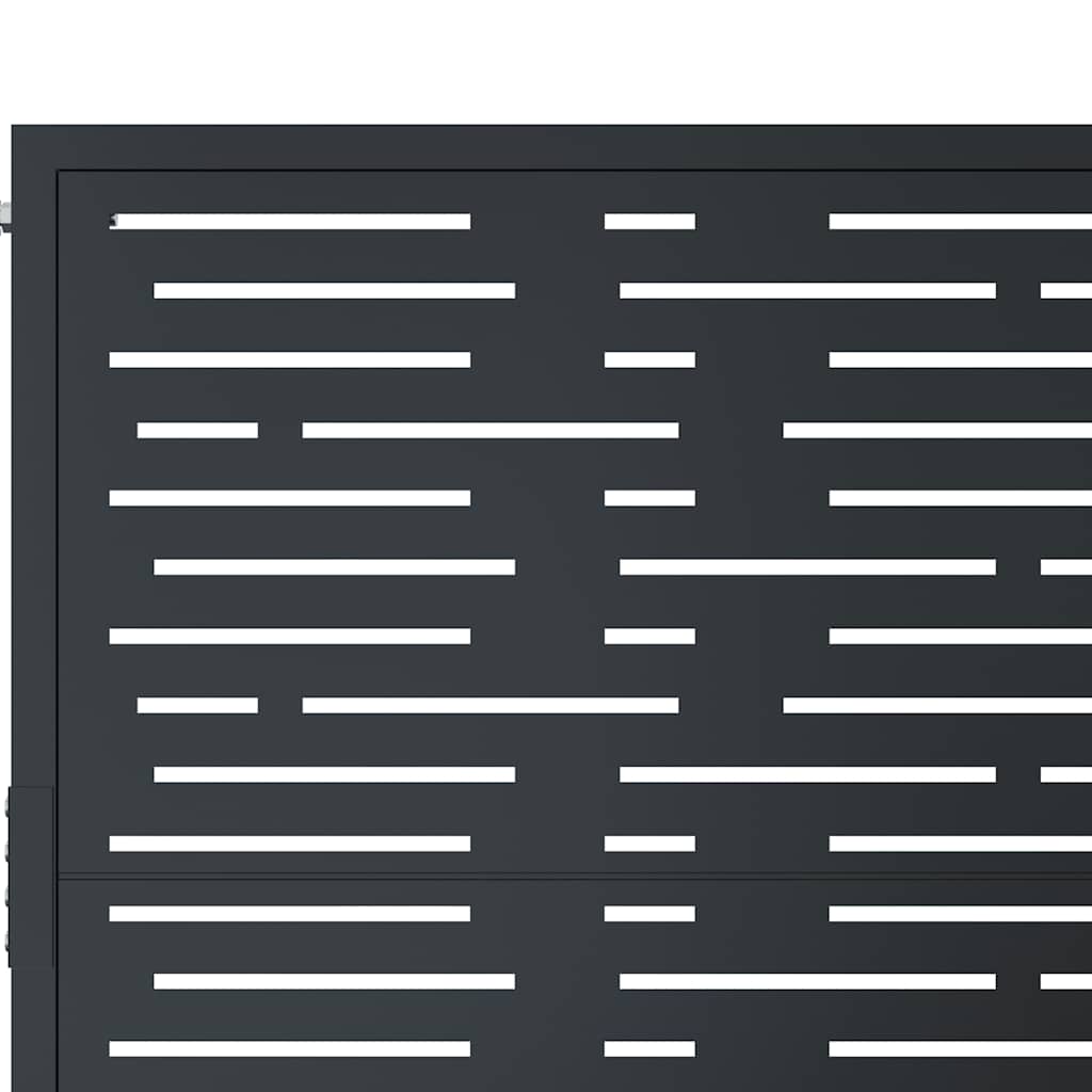 vidaXL Πόρτα Κήπου Ανθρακί Τετράγωνη 100x75 εκ. από Ατσάλι