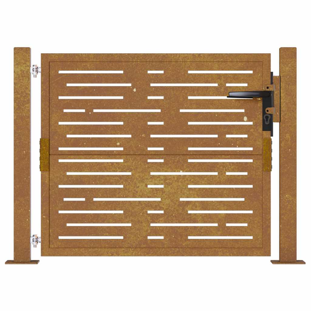 vidaXL Πόρτα Κήπου Τετράγωνη 100x75 εκ. από Ατσάλι Corten