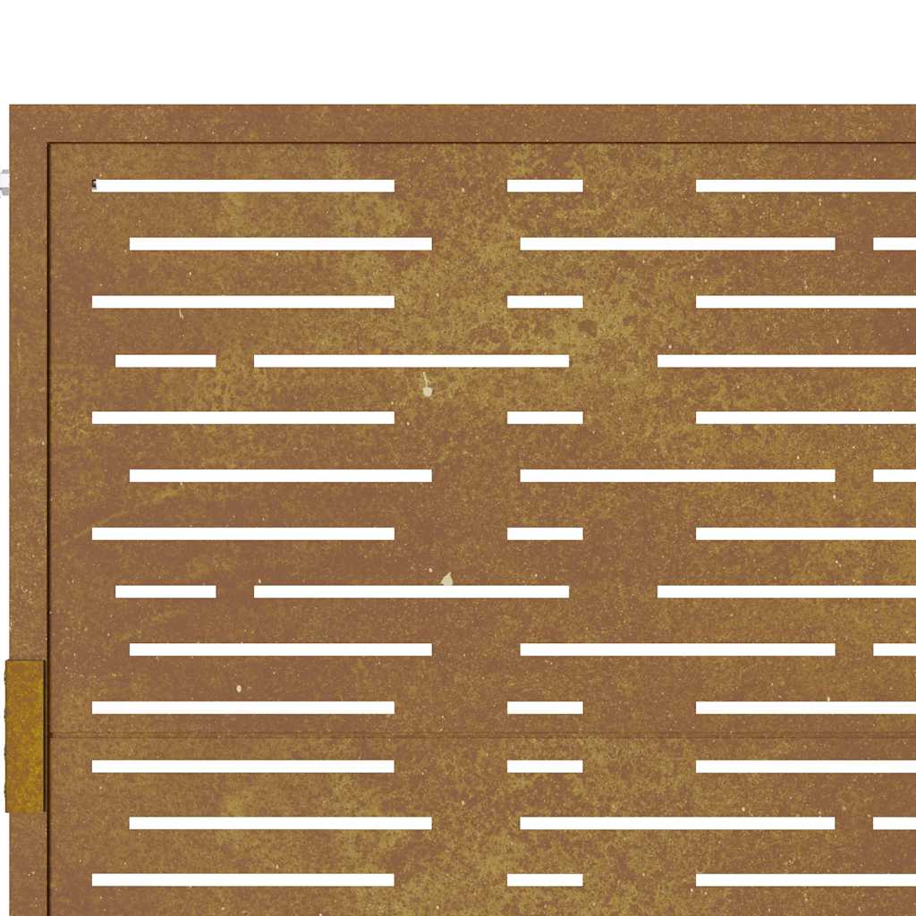 vidaXL Πόρτα Κήπου Τετράγωνη 100x75 εκ. από Ατσάλι Corten