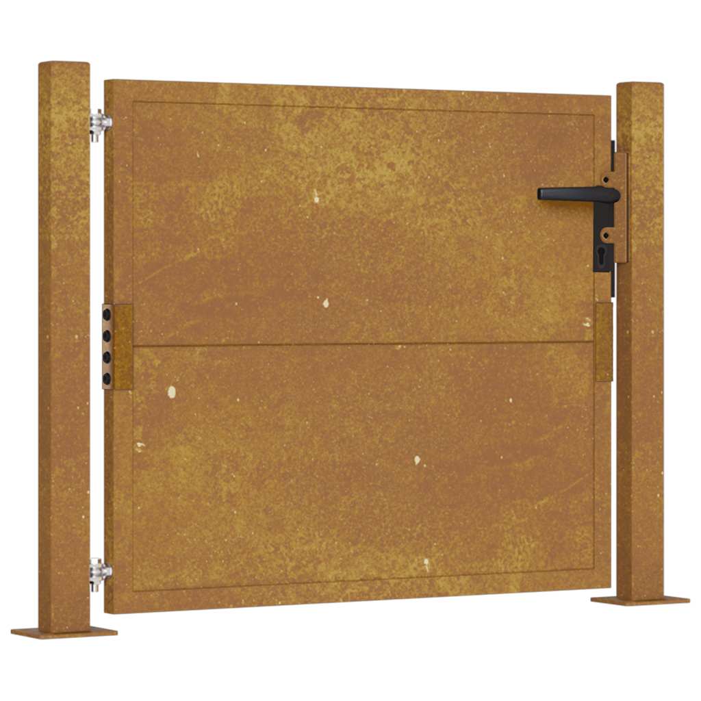 vidaXL Πόρτα Κήπου από Ατσάλι Corten 100x75 εκ.