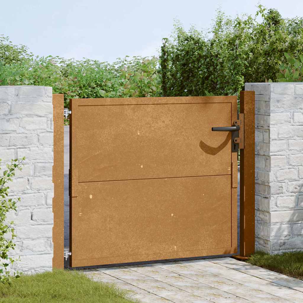 vidaXL Πόρτα Κήπου από Ατσάλι Corten 100x75 εκ.