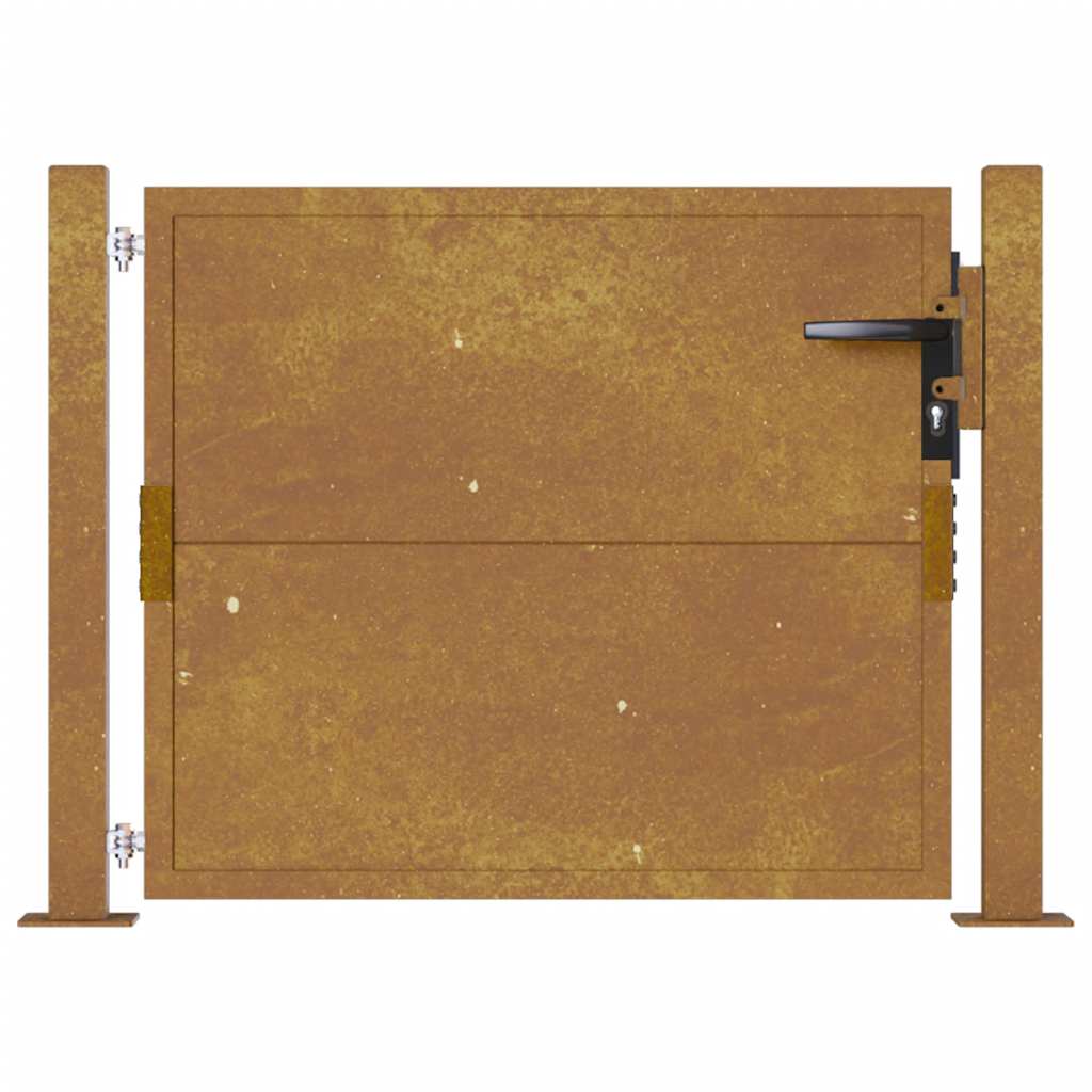 vidaXL Πόρτα Κήπου από Ατσάλι Corten 100x75 εκ.
