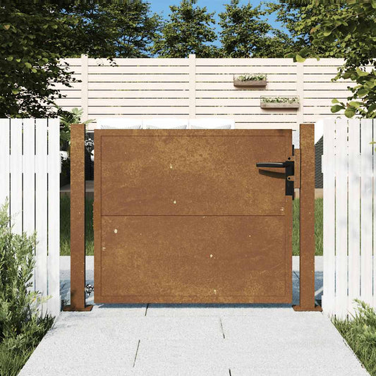 vidaXL Πόρτα Κήπου 100x100 εκ. από Ατσάλι Corten