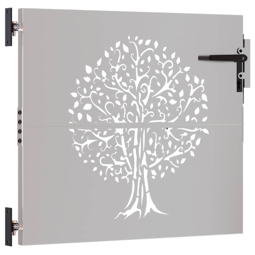 vidaXL Πύλη Κήπου με Σχέδιο Δέντρο 85 x 100 εκ. από Ατσάλι Corten