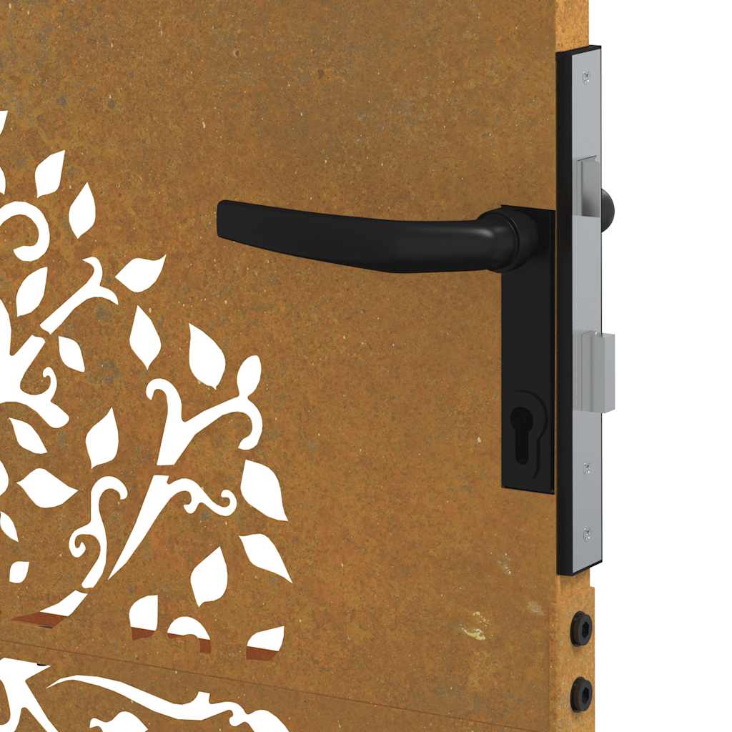 vidaXL Πύλη Κήπου με Σχέδιο Δέντρο 85 x 150 εκ. από Ατσάλι Corten