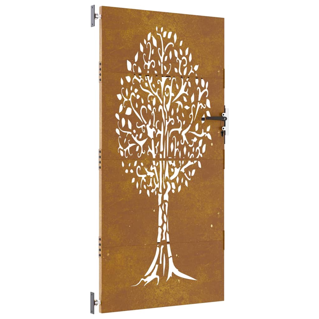 vidaXL Πύλη Κήπου με Σχέδιο Δέντρο 85 x 200 εκ. από Ατσάλι Corten