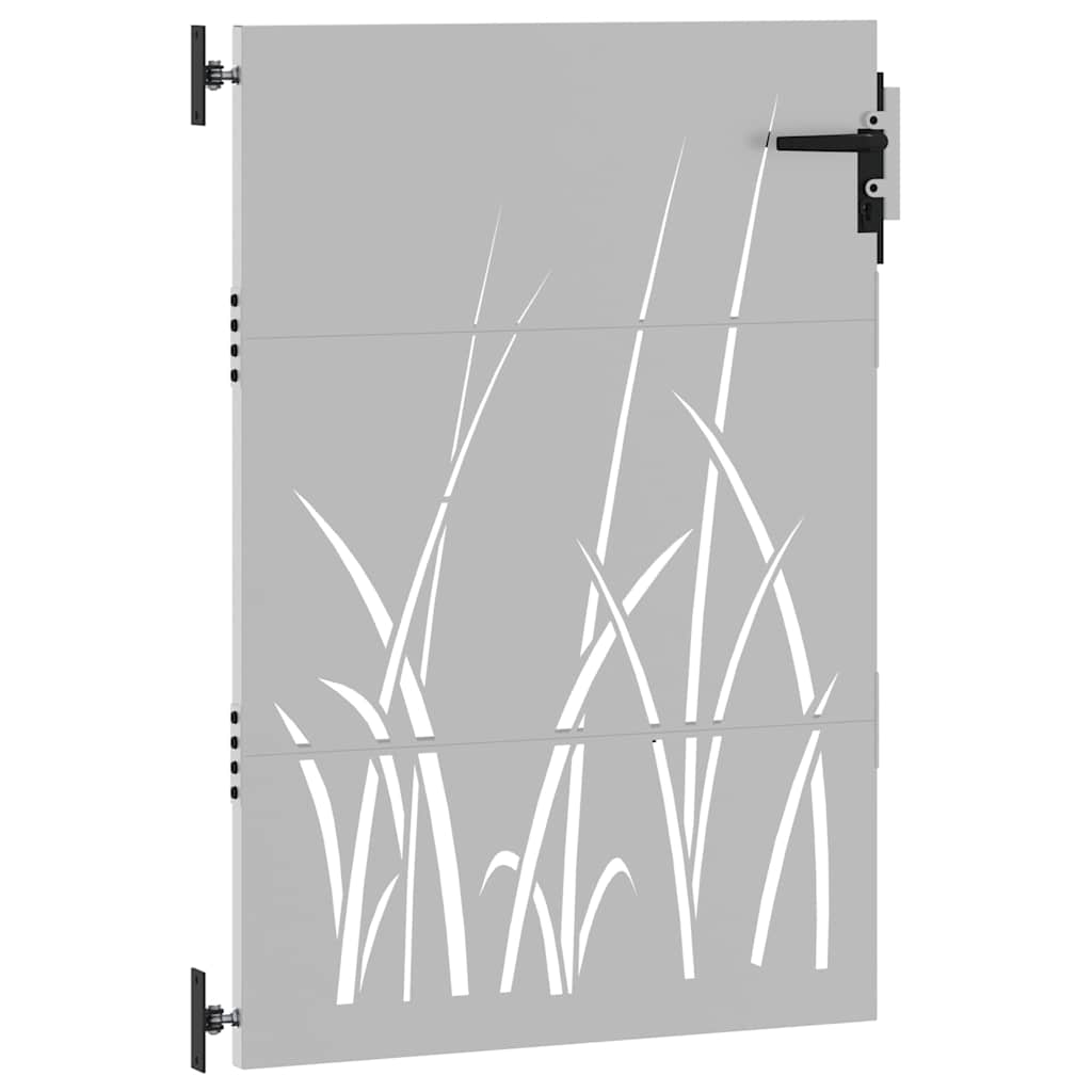 vidaXL Πύλη Κήπου με Σχέδιο Γρασίδι 85 x 125 εκ. από Ατσάλι Corten