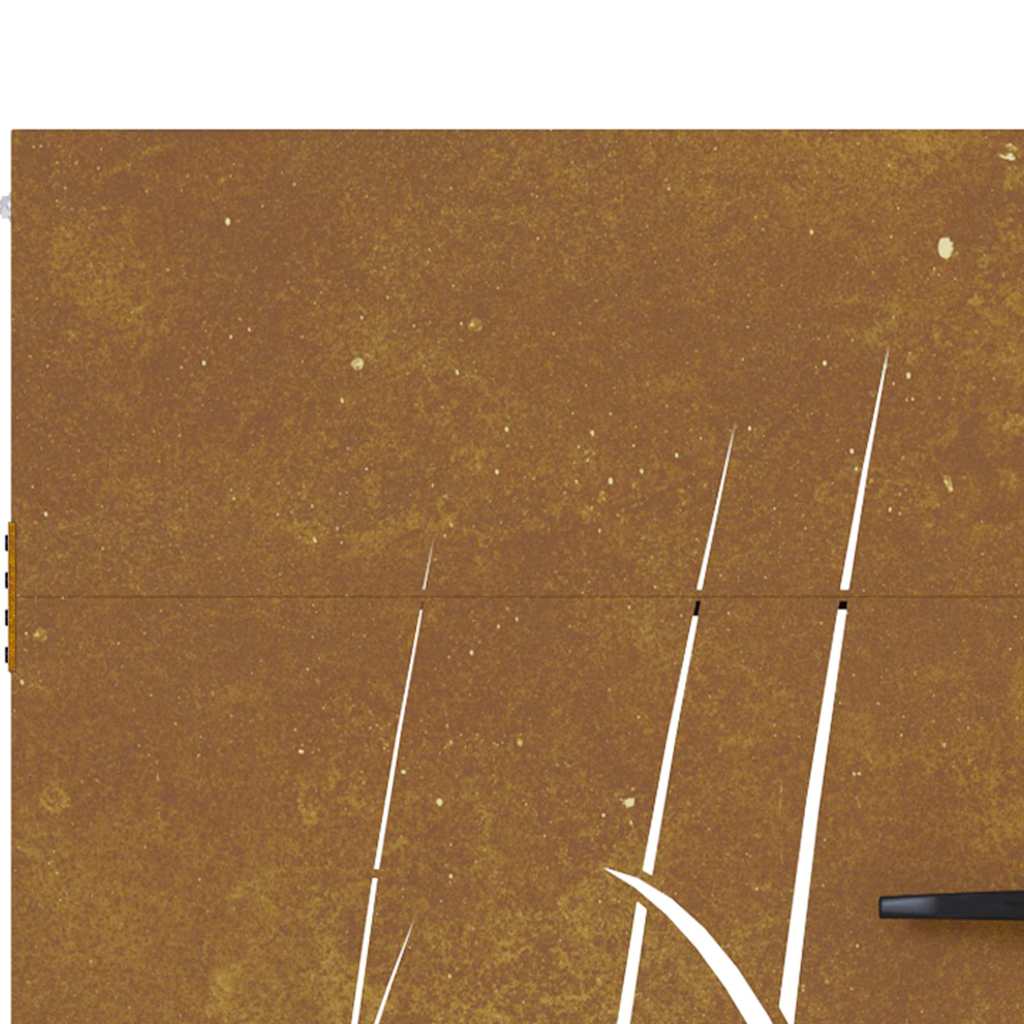 vidaXL Πύλη Κήπου με Σχέδιο Γρασίδι 85 x 200 εκ. από Ατσάλι Corten