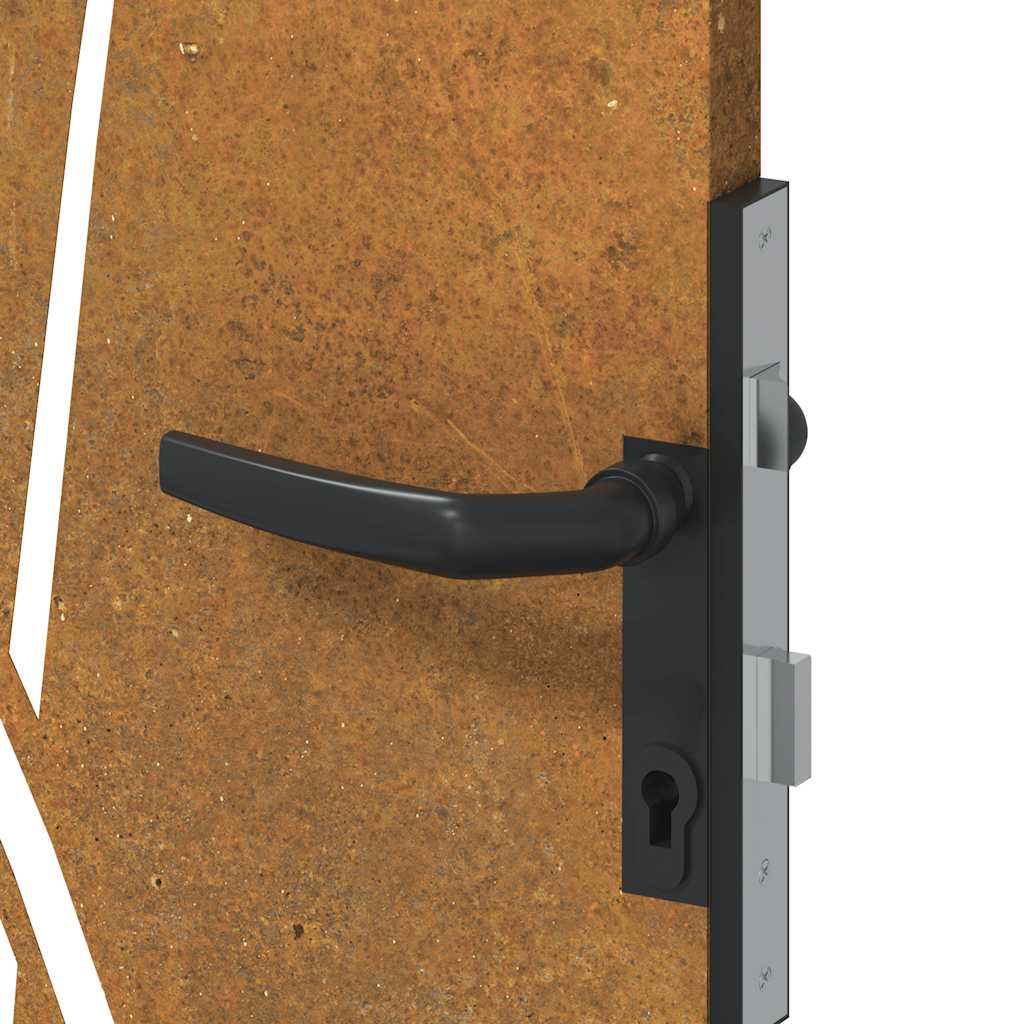 vidaXL Πύλη Κήπου με Σχέδιο Γρασίδι 85 x 200 εκ. από Ατσάλι Corten