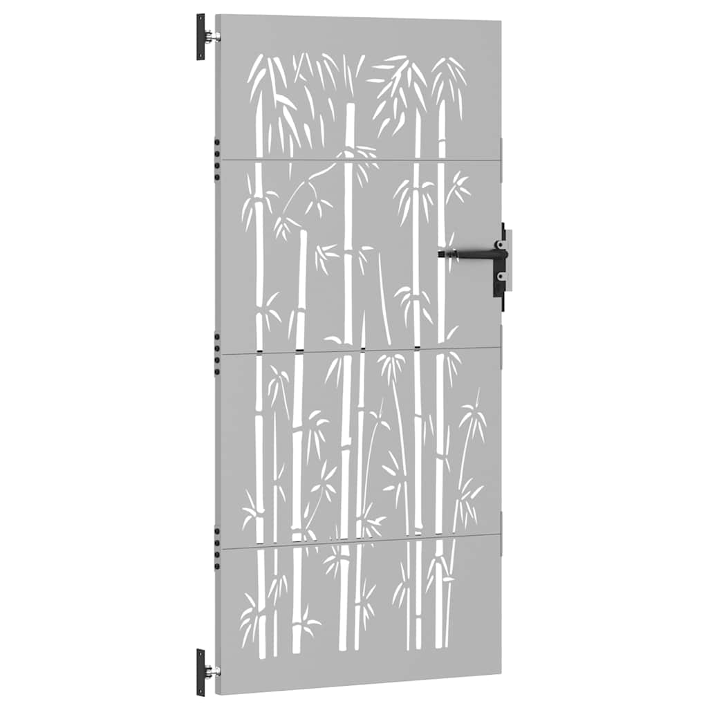 vidaXL Πύλη Κήπου με Σχέδιο Μπαμπού 85 x 175 εκ. από Ατσάλι Corten