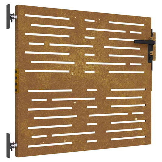 vidaXL Πόρτα Κήπου Τετράγωνη 85x75 εκ. από Ατσάλι Corten