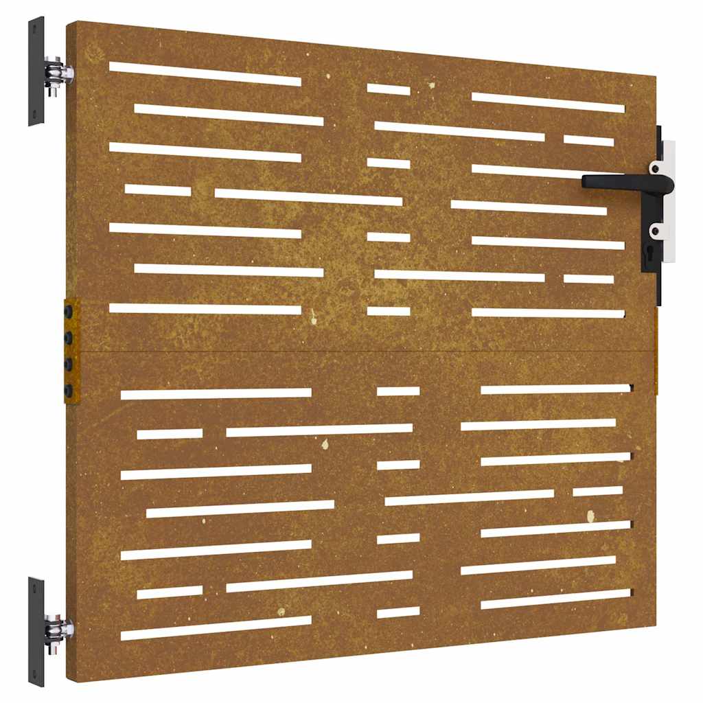 vidaXL Πύλη Κήπου με Τετράγωνο Σχέδιο 85 x 100 εκ. από Ατσάλι Corten