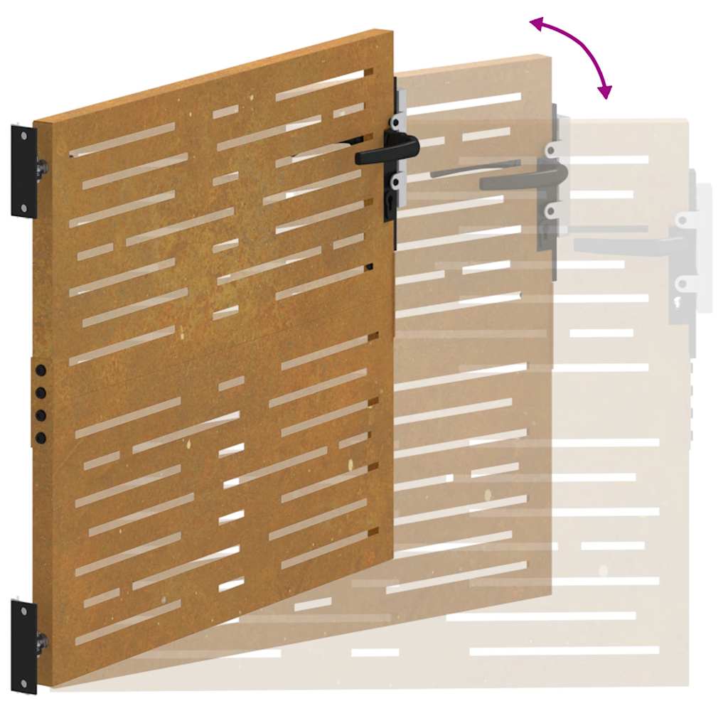 vidaXL Πύλη Κήπου με Τετράγωνο Σχέδιο 85 x 100 εκ. από Ατσάλι Corten