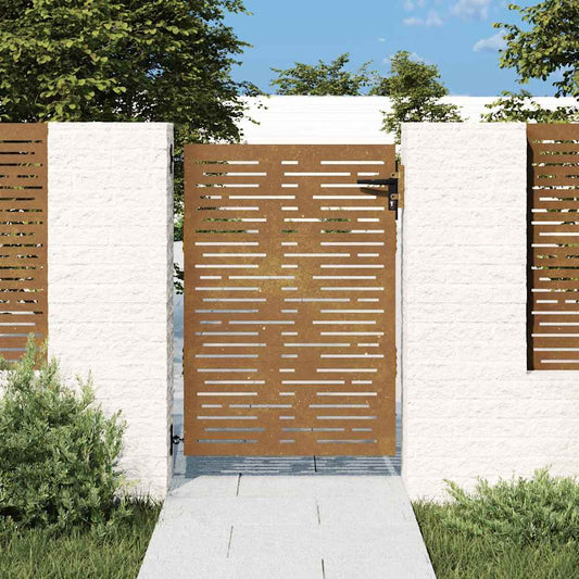 vidaXL Πόρτα Κήπου Τετράγωνη 85x125 εκ. από Ατσάλι Corten