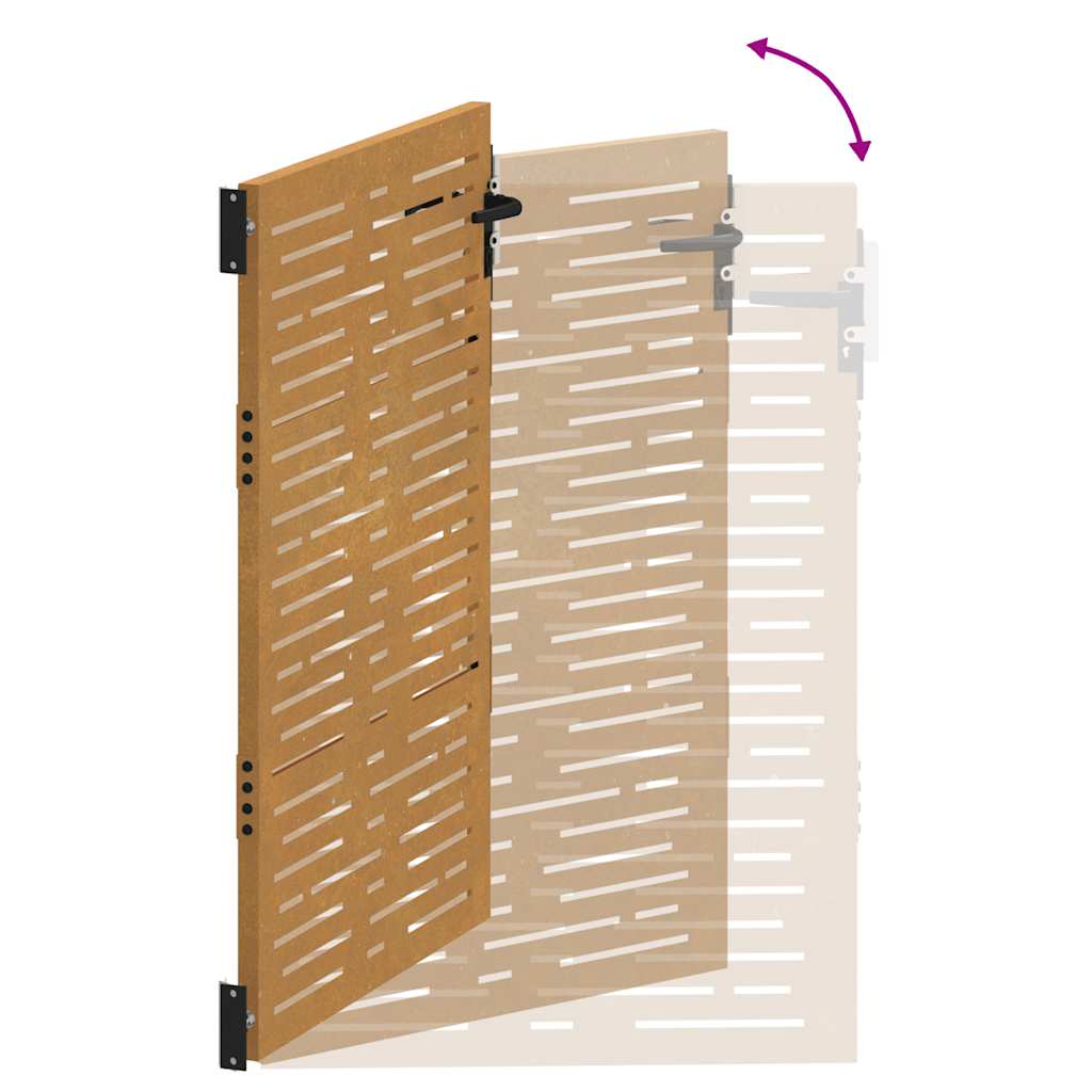 vidaXL Πύλη Κήπου με Τετράγωνο Σχέδιο 85 x 150 εκ. από Ατσάλι Corten