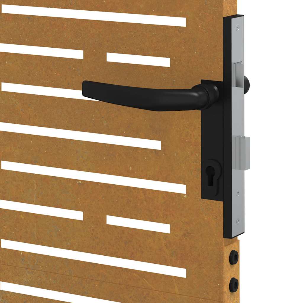 vidaXL Πύλη Κήπου με Τετράγωνο Σχέδιο 85 x 175 εκ. από Ατσάλι Corten