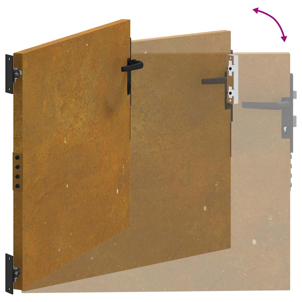 vidaXL Πύλη Κήπου 85 x 100 εκ. από Ατσάλι Corten