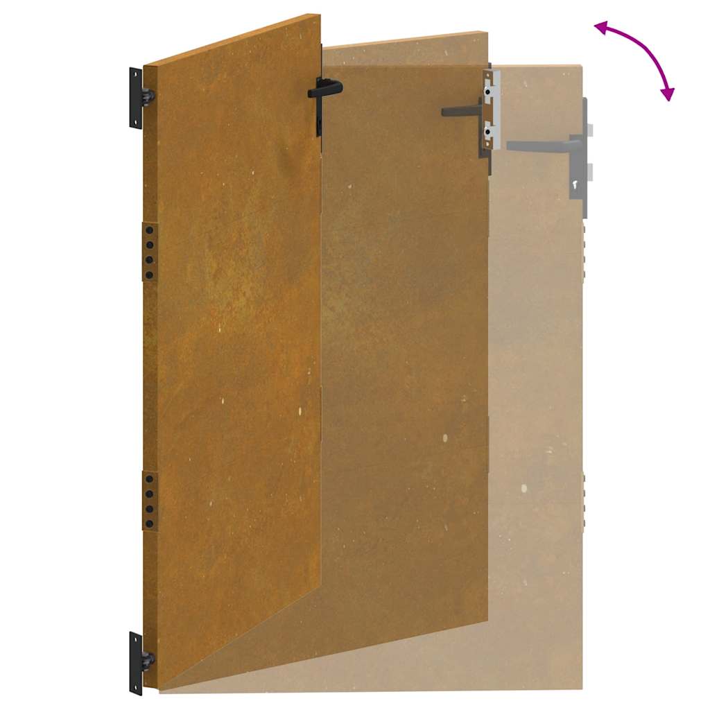 vidaXL Πύλη Κήπου 85 x 125 εκ. από Ατσάλι Corten