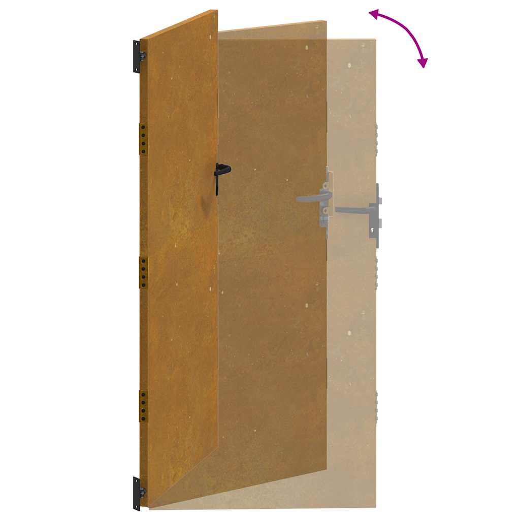 vidaXL Πόρτα Κήπου 85x200 εκ. από Ατσάλι Corten