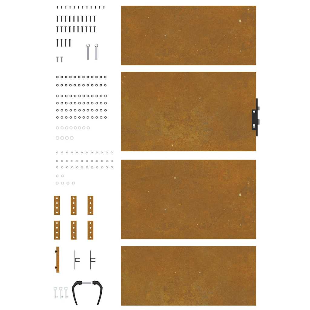 vidaXL Πόρτα Κήπου 85x200 εκ. από Ατσάλι Corten