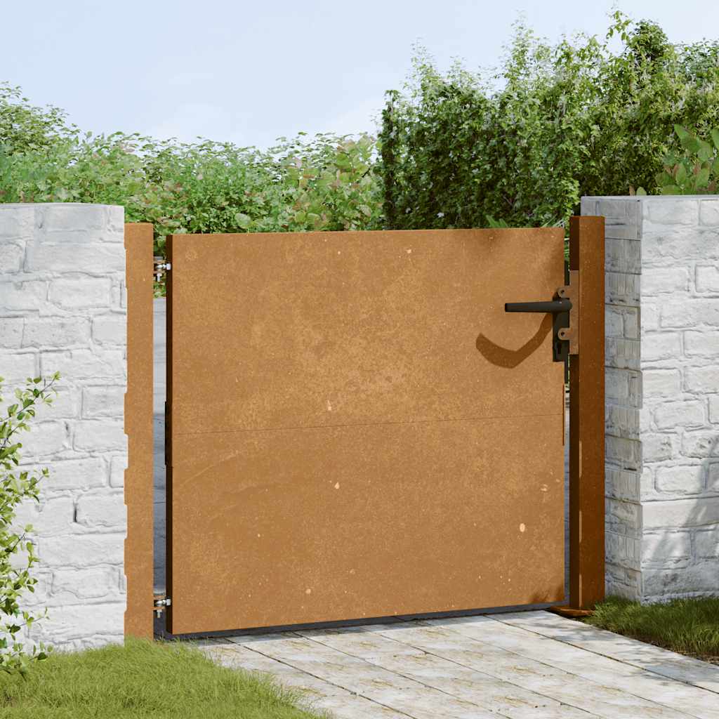 vidaXL Πόρτα Κήπου από Ατσάλι Corten 100x75 εκ.