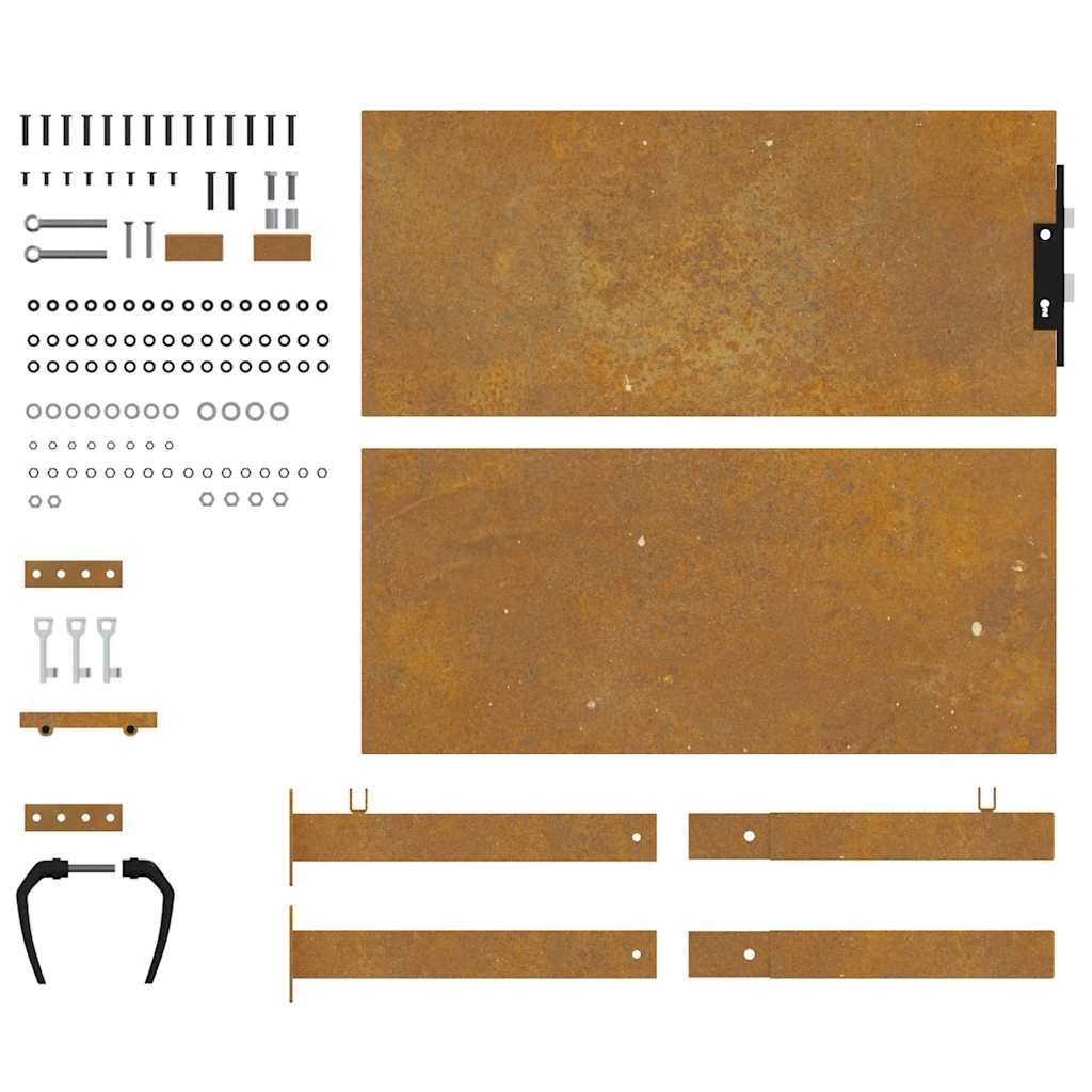 vidaXL Πόρτα Κήπου από Ατσάλι Corten 100x75 εκ.
